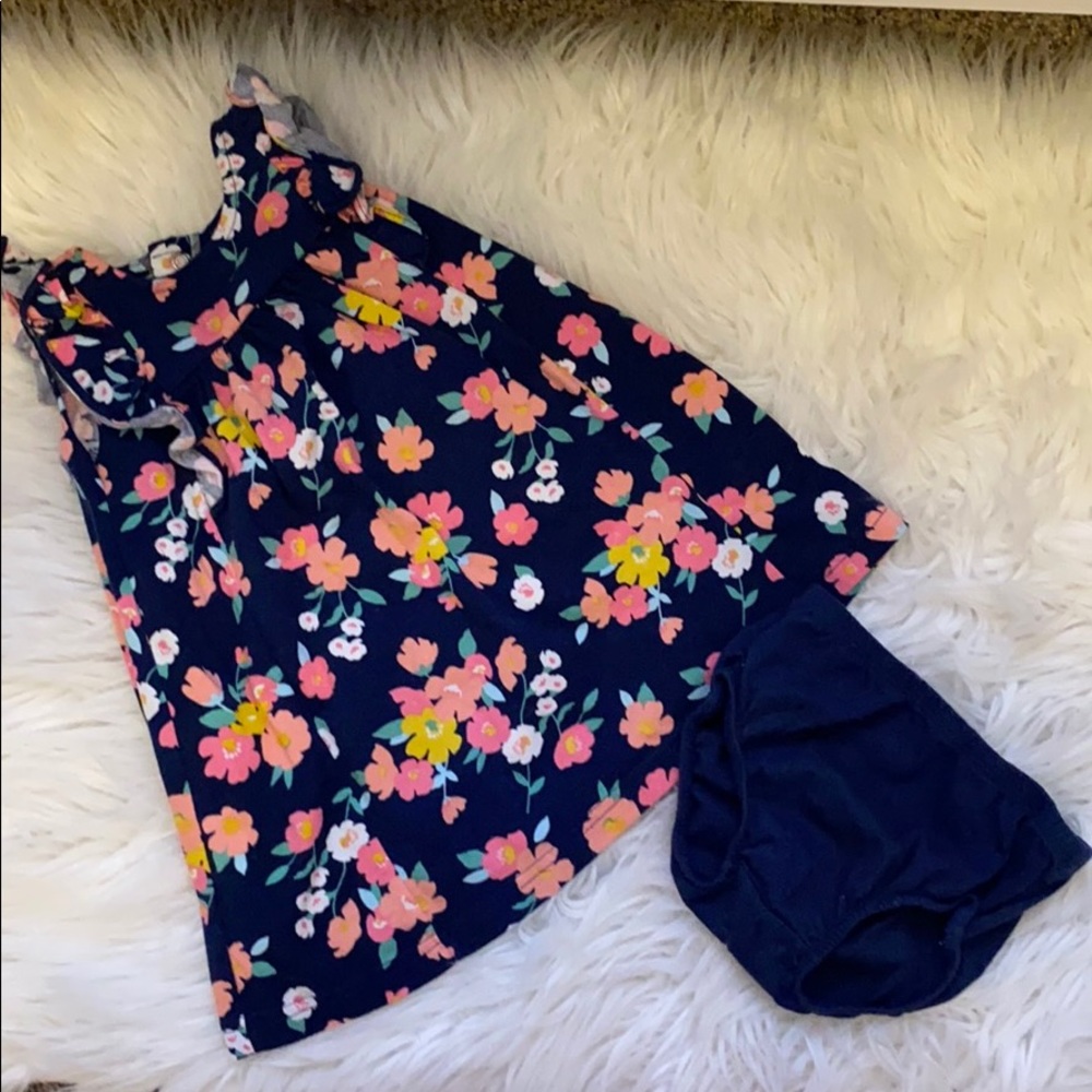 Carter’s baby girl 12 months Navy floral dress